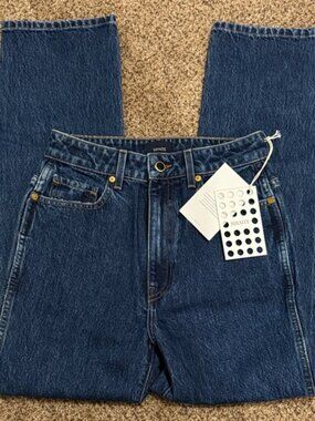 KHAITE Abigail Dark Blue Straight Jeans